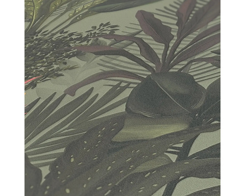 Close-up van een behang met plantenmotief