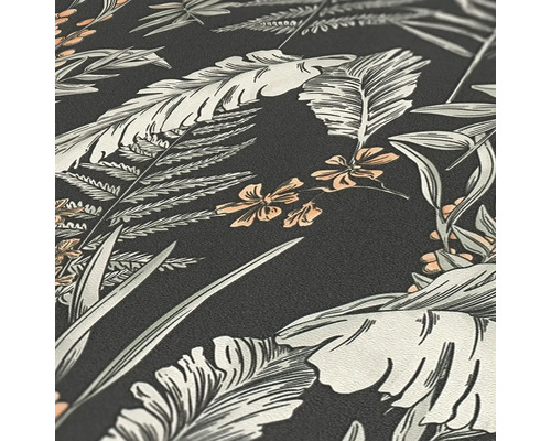 Behang met tropisch plantenpatroon