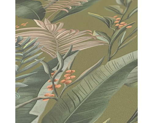 Behang met plantenmotief