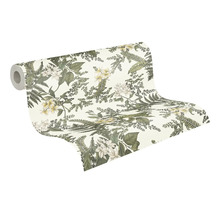 Behangrol met bloemen- en varenpatroon