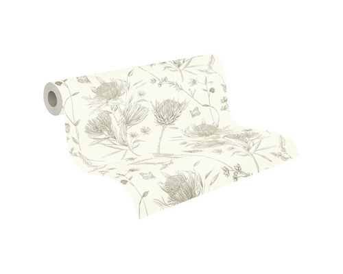Behangrol met bloemmotief
