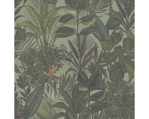 Behang met plantenmotief