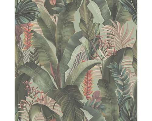 Behang met tropisch plantenpatroon