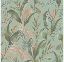 Behang met tropisch plantenpatroon