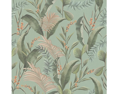 Behang met tropisch plantenpatroon