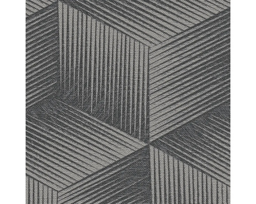Close-up van een grijs behang met geometrisch lijnenpatroon