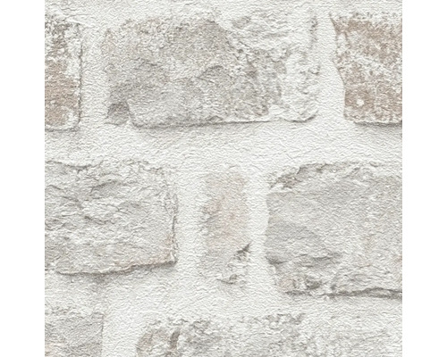 Behang met steenmotief