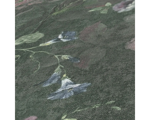 Close-up van een patroonbehang met bloemmotief