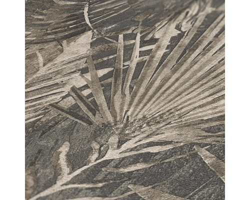 Gedetailleerde afbeelding van behang met bladerenmotief