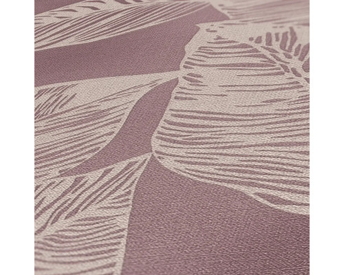 Behang met bladmotief