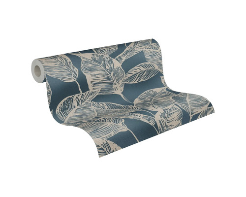 Rol behang met bladerpatroon