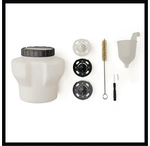 Verfspuitpistool accessoires met verfreservoir, sproeiers, reinigingsborstel en gereedschap