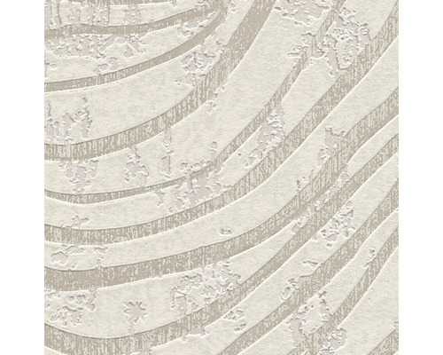 Close-up van een patroonbehang met gebogen lijnen.