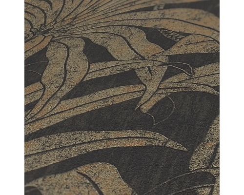 Close-up van een behang met een bloemmotief