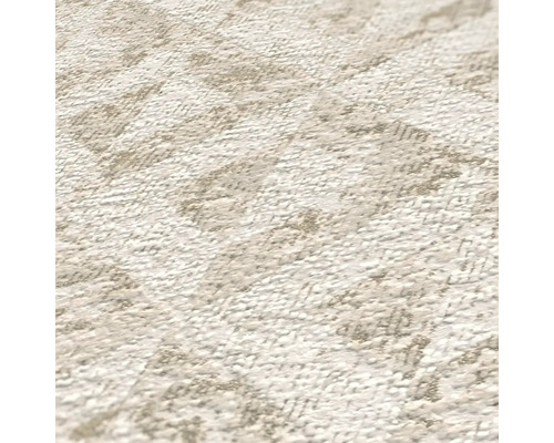 Detailopname van een textielbehang met fijne structuur