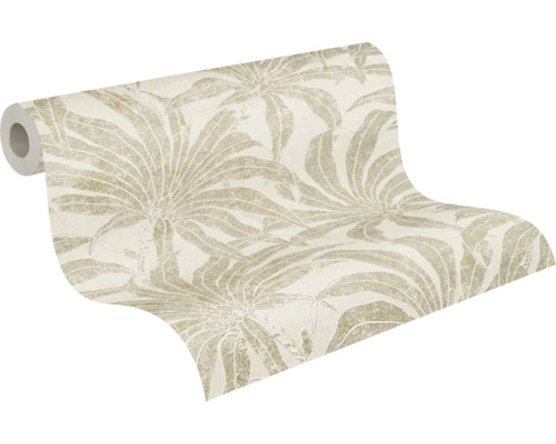 Rol behang met palmenbladmotief