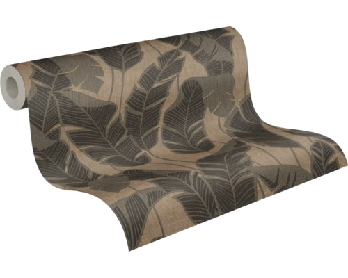 Behangrol met bladerenmotief