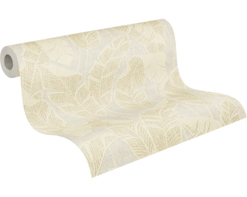 Rol behang met bladmotief