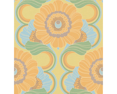 Bloemenbehang met retrodesign