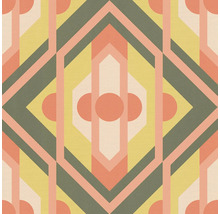 Geometrisch behangpatroon met ruiten en cirkels