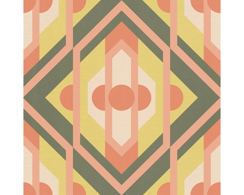 Geometrisch behangpatroon met ruiten en cirkels