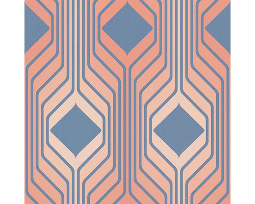 Behang met geometrische lijnen en ruitpatroon