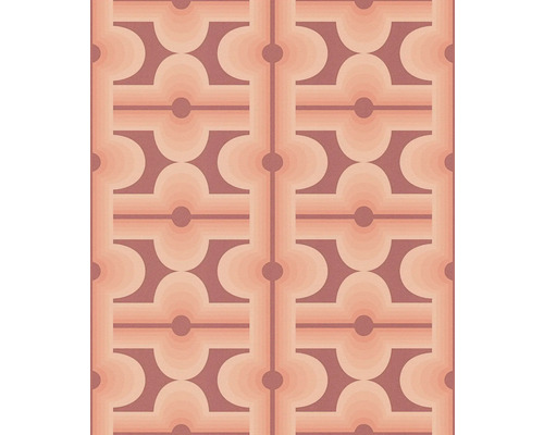 Behang met geometrisch patroon van halve cirkels en lijnen