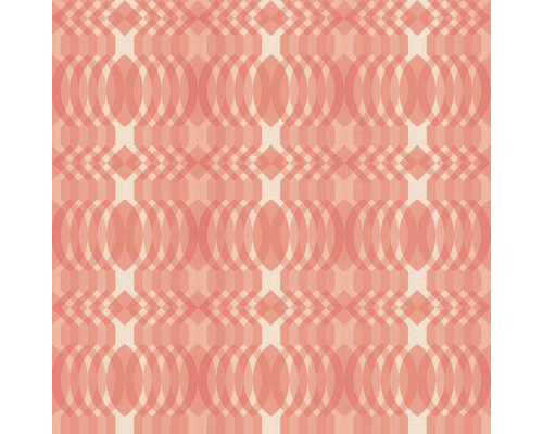 Textielbehang met cirkels en ruitpatroon