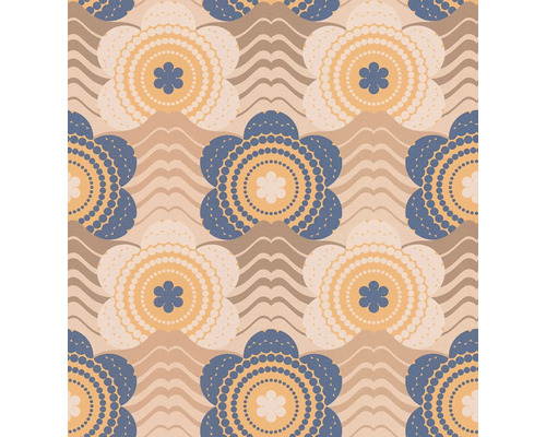 Bloemenpatroon met stippen en golven