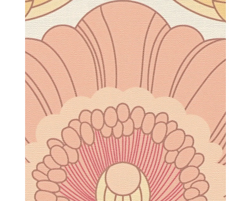 Detail van een behang met bloemmotief