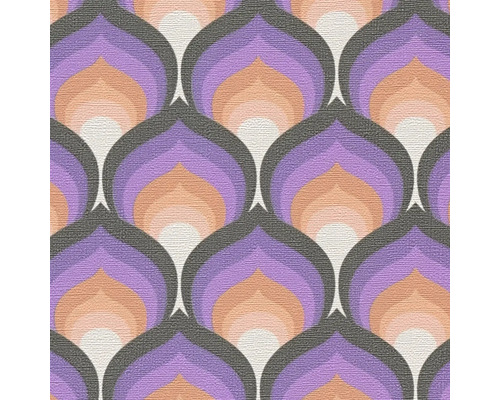 Behang met grafisch druppelpatroon