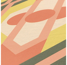 Close-up van een behang met geometrische vormen