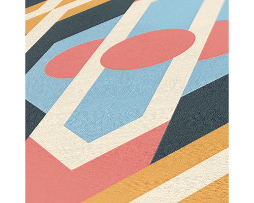 Detailweergave van een behang met geometrisch patroon