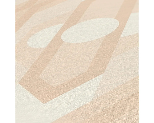 Close-up van een gestructureerd behang met geometrische vormen