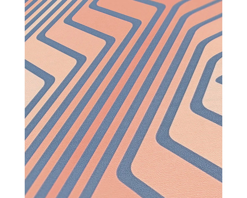 Behang met rechtlijnig geometrisch patroon