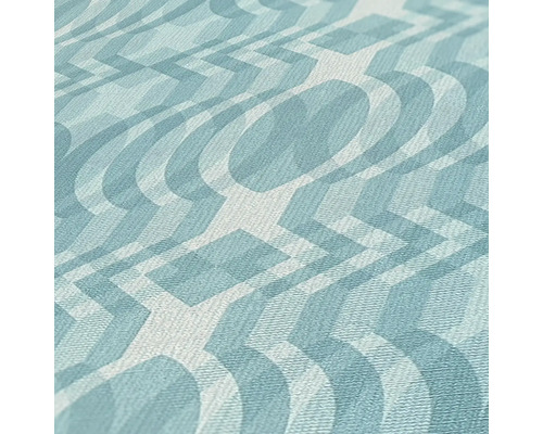 Close-up van een vinylbehang met grafisch patroon