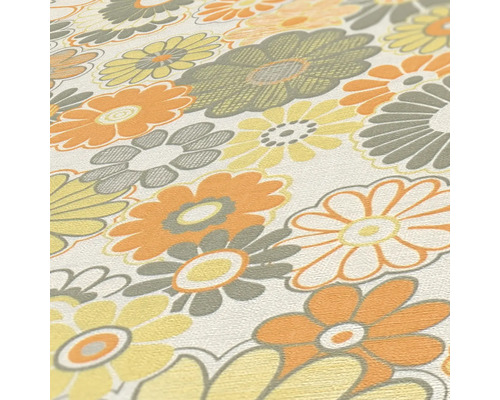 Behang met bloemmotief