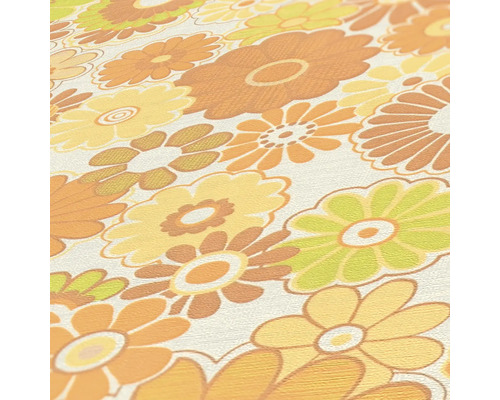 Behang met groot bloemmotief