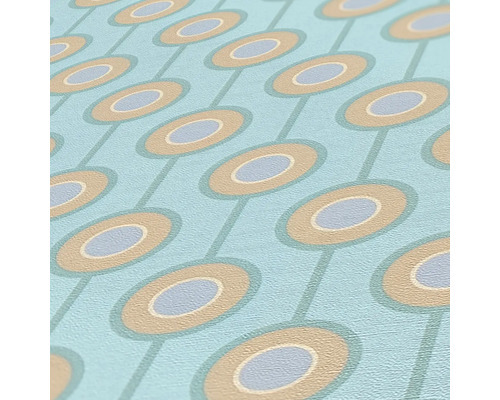 Behang met geometrisch cirkelpatroon