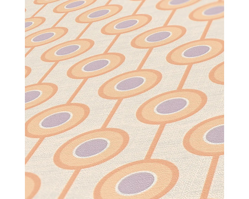 Behang met geometrisch patroon van cirkels en lijnen