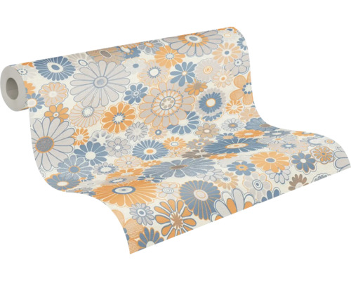 Behangrol met bloemenmotief