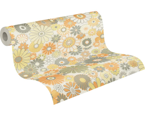 Rol behang met bloemmotief