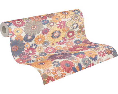 Behangrol met bloemmotief