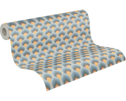 Behangrol met patroon in de stijl van de jaren zeventig