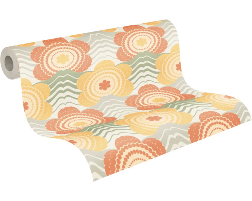 Behangrol met bloemmotief