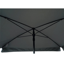 Binnenaanzicht van een parasol met baleinen