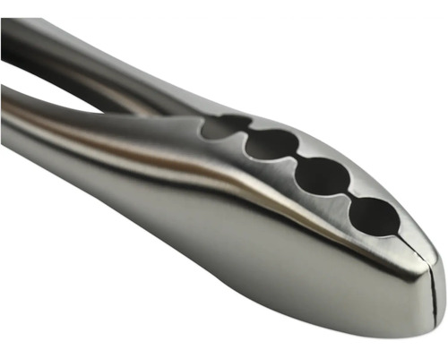 Gedetailleerde foto van een metalen barbecue-tang