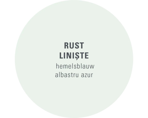 Rust en hemelsblauwe kleur aanduiding