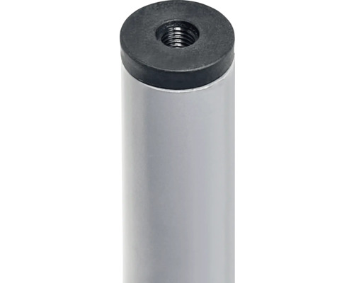 Detailweergave van een meubelpoot met schroefdraad