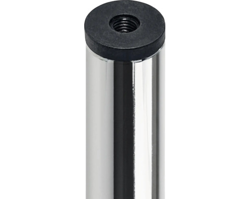 Metalen meubelpoot met schroefdraad en kunststof voet